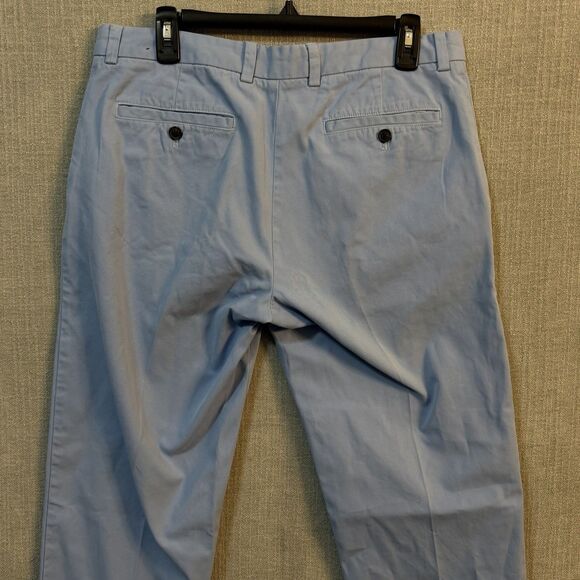 Brooks Brothers Milano Mens Chino Pants Straight Sky Blue Preppy 33x34 Pockets - Picture 10 of 11